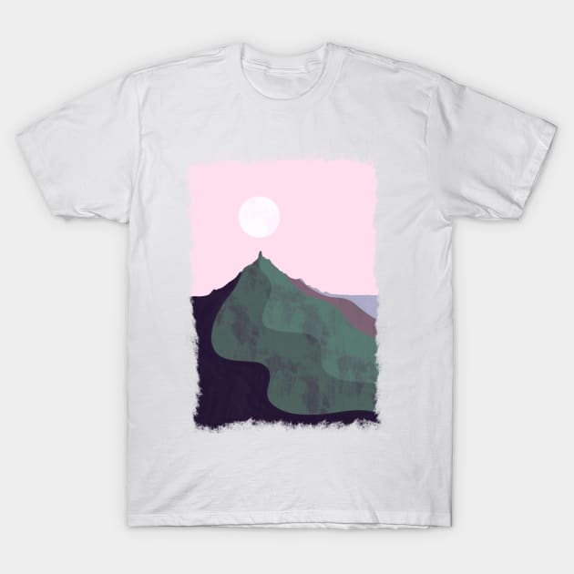 The mauve sky peak T-Shirt by Swadeillustrations